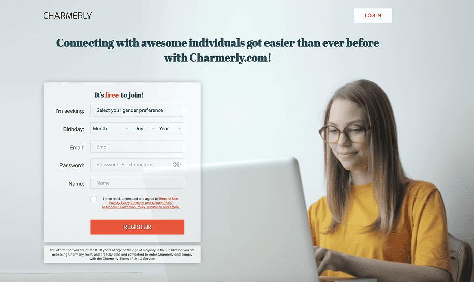 Charmerly sign up guide