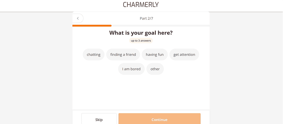 Goal to register on Charmerly